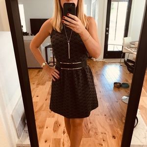 LOFT grey flare dress